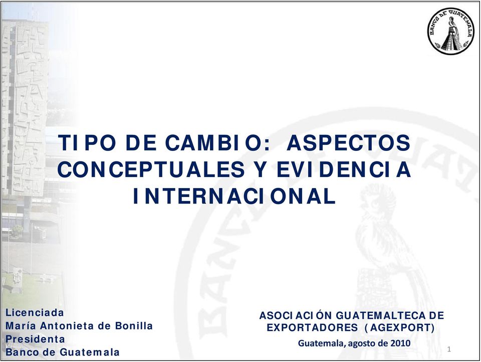 María Antonieta de Bonilla EXPORTADORES (AGEXPORT)