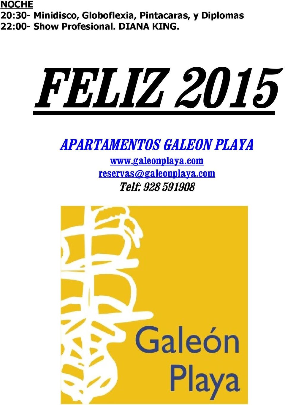 FELIZ 2015 APARTAMENTOS GALEON