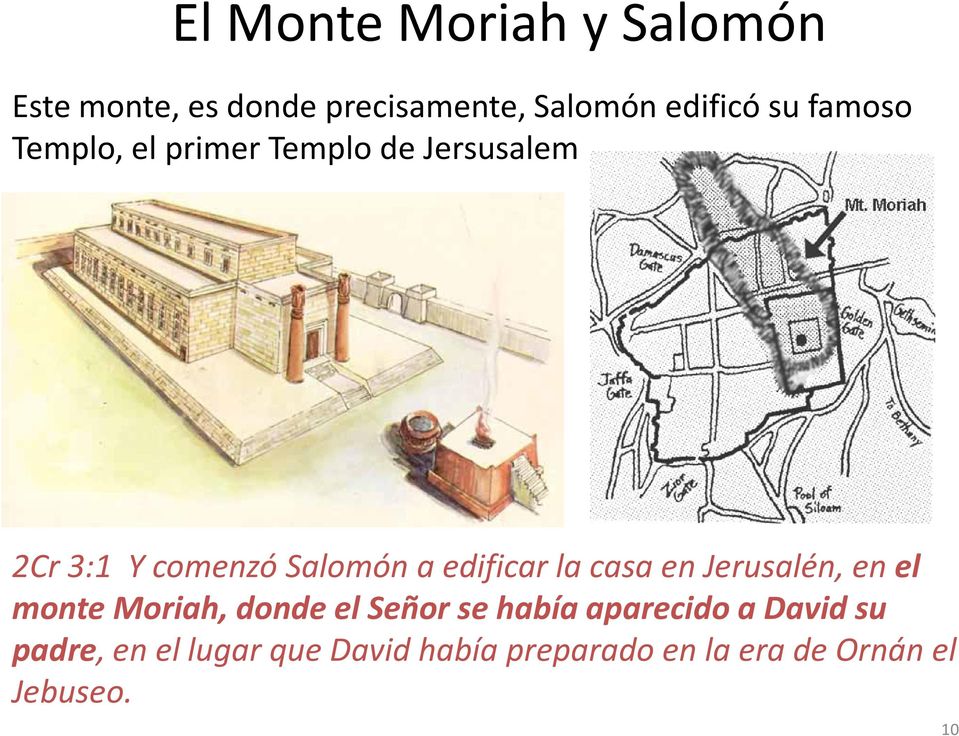 edificar la casa en Jerusalén, en el monte Moriah, donde el Señor se había