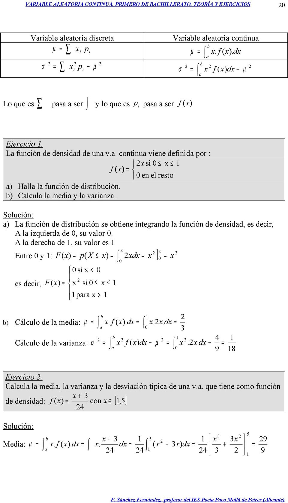 ) L función de distriución se otiene integrndo l función de densidd, es decir, A l izquierd de 0, su vlor 0.