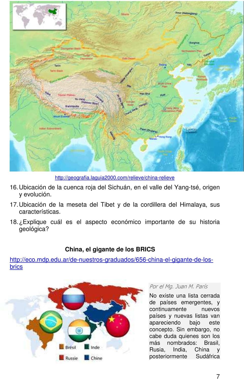 China, el gigante de los BRICS http://eco.mdp.edu.ar/de-nuestros-graduados/656-china-el-gigante-de-losbrics Por el Mg. Juan M.