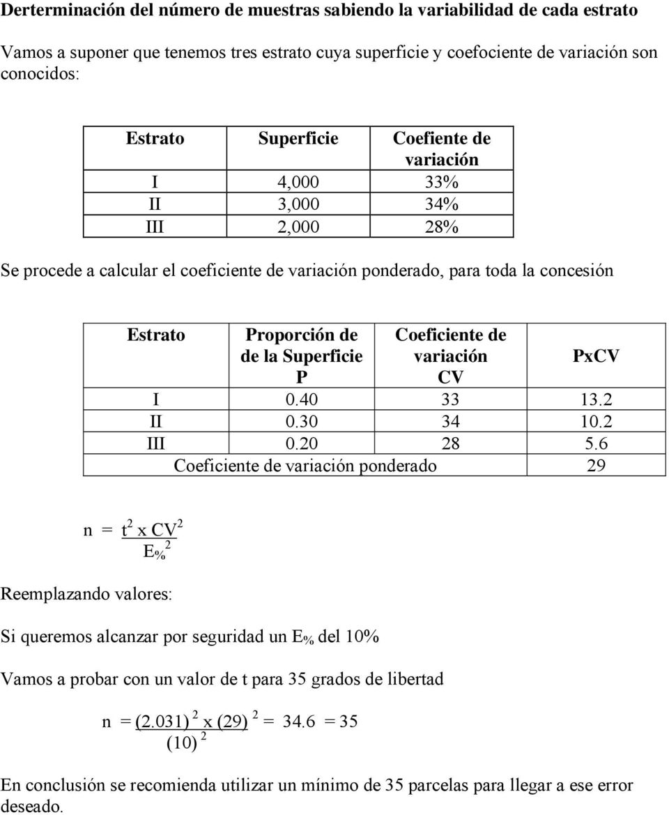 Coeficiente de variación CV PxCV I 0.40 33 13.2 II 0.30 34 10.2 III 0.20 28 5.