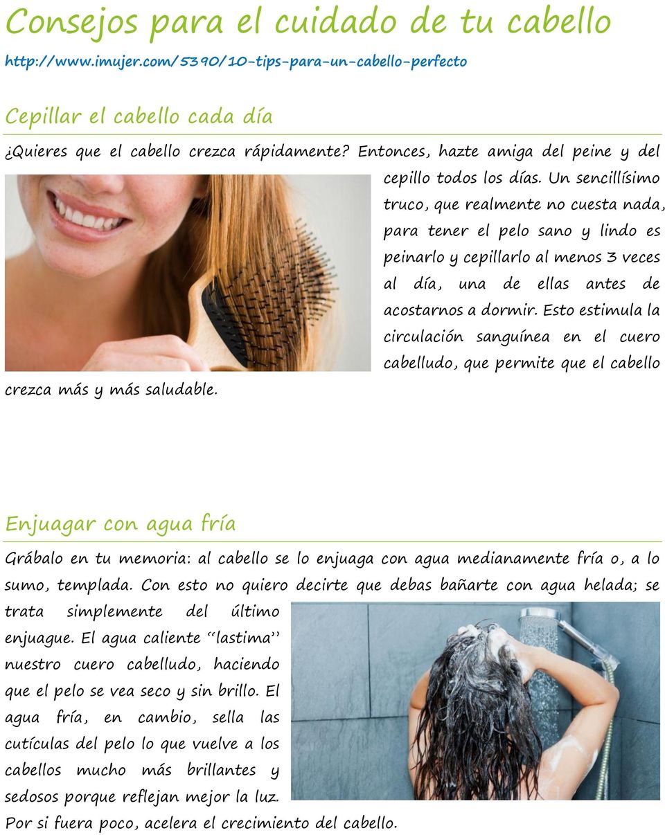 mar Mediterráneo dormir Armario Consejos para el cuidado de tu cabello - PDF Free Download