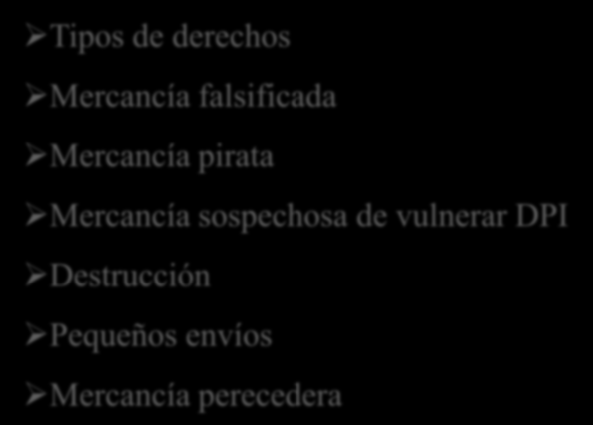 CAP.I: Definiciones Tipos de derechos Mercancía falsificada Mercancía pirata