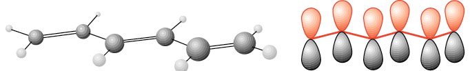 Los Dobles Enlaces conjugados, pueden deslocalizar sus electrones en los