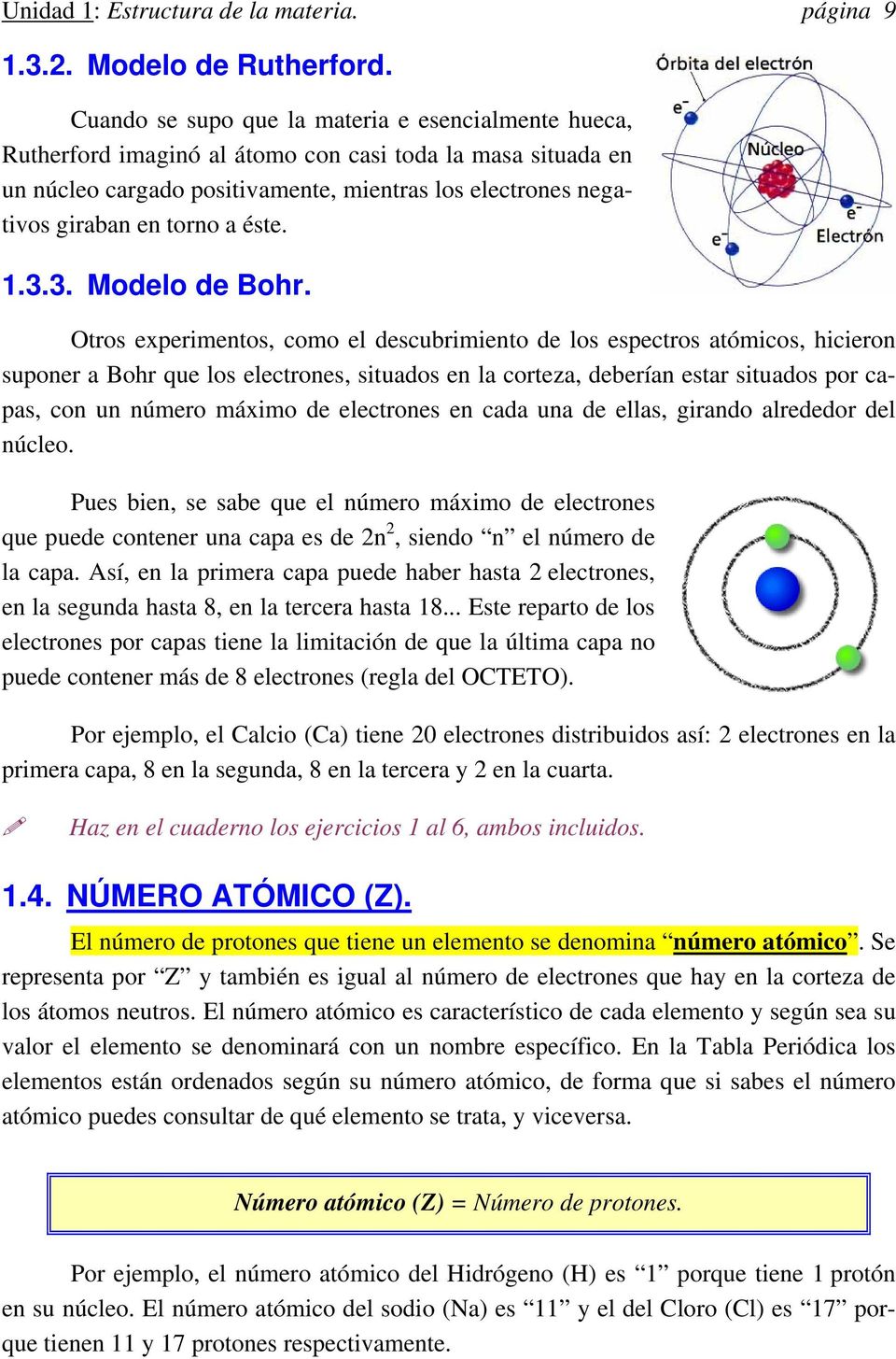 éste. 1.3.3. Modelo de Bohr.