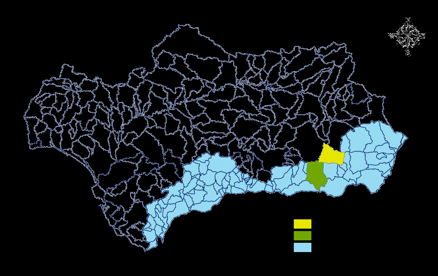 Zona de estudio: dos cuencas hidrográficas en el sureste