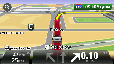 Al aproximarse a una salida o un cruce, se le indicará el carril más apropiado en la pantalla.