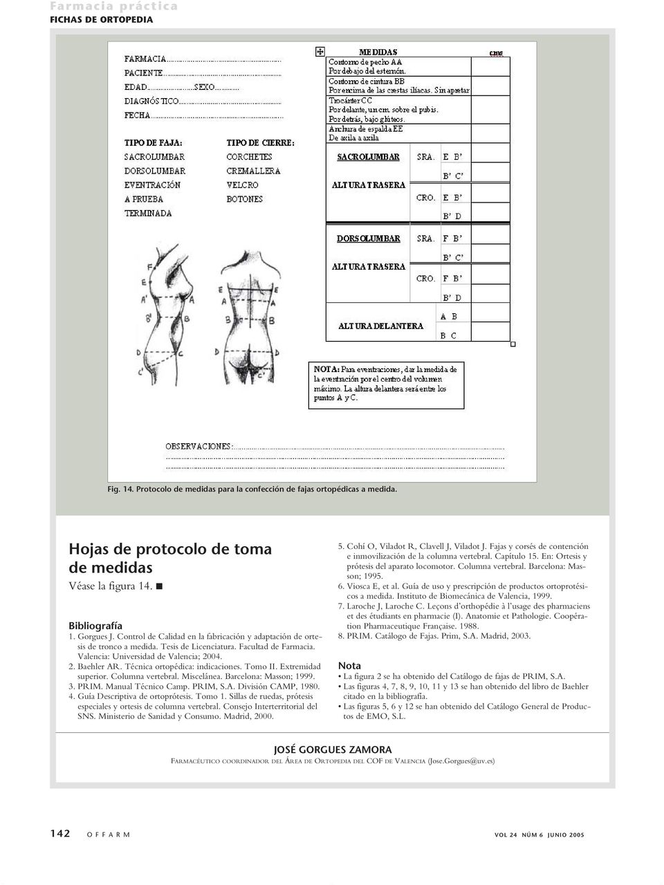 Técnica ortopédica: indicaciones. Tomo II. Extremidad superior. Columna vertebral. Miscelánea. Barcelona: Masson; 1999. 3. PRIM. Manual Técnico Camp. PRIM, S.A. División CAMP, 1980. 4.