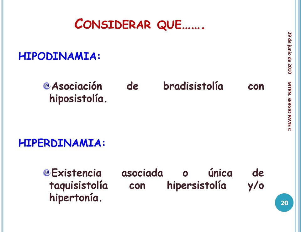 hiposistolía.