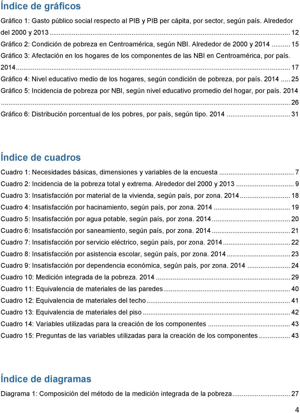 2014... 25 Gráfico 5: Incidencia de pobreza por NBI, según nivel educativo promedio del hogar, por país. 2014.