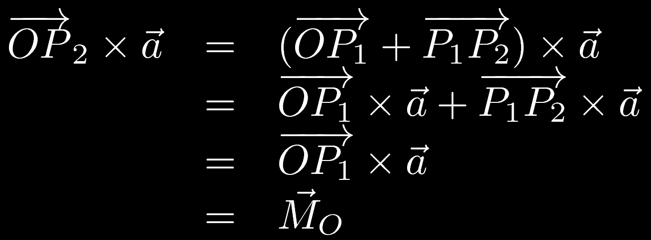 Vectores deslizantes: momento de un vector deslizante La recta soporte puede especificarse usando el momento del vector respecto a un punto O