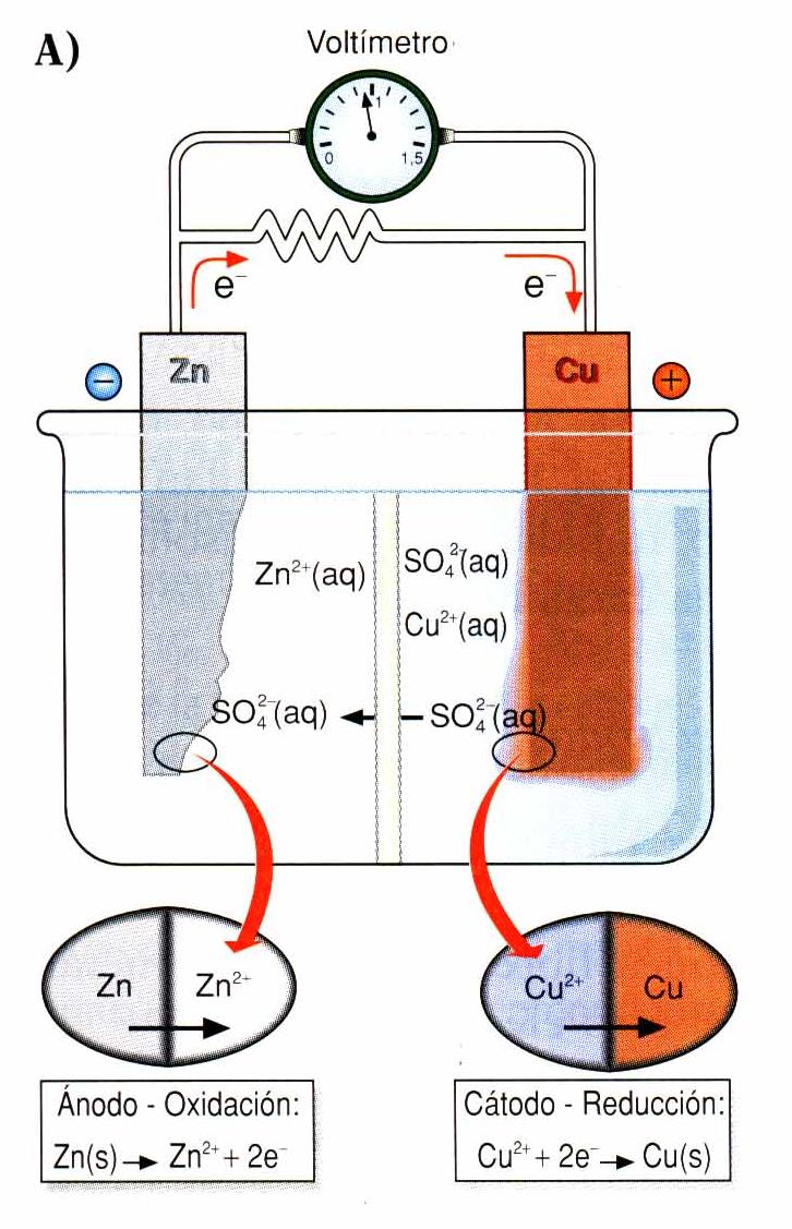 electrodo de Cu en una disolución de CuSO