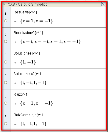 Resolución de ecuaciones Ecuaciones con soluciones no reales