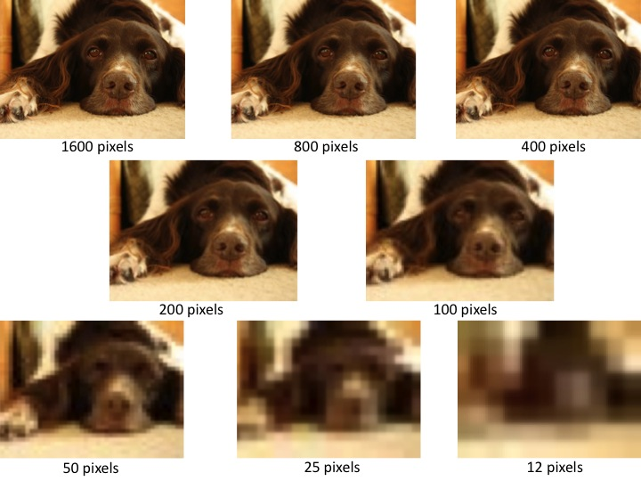 Representación de imágenes Resolución: medida del detalle más pequeño discernible en una imagen.