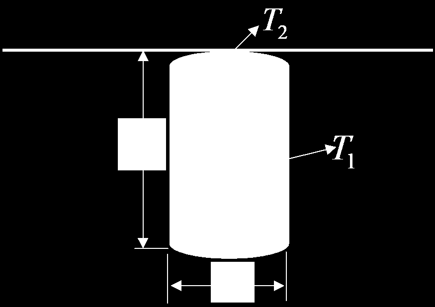 Caso Cilindro isotérico horizontal inerso en un edio seinfinito Restricciones Factor de fora: S /