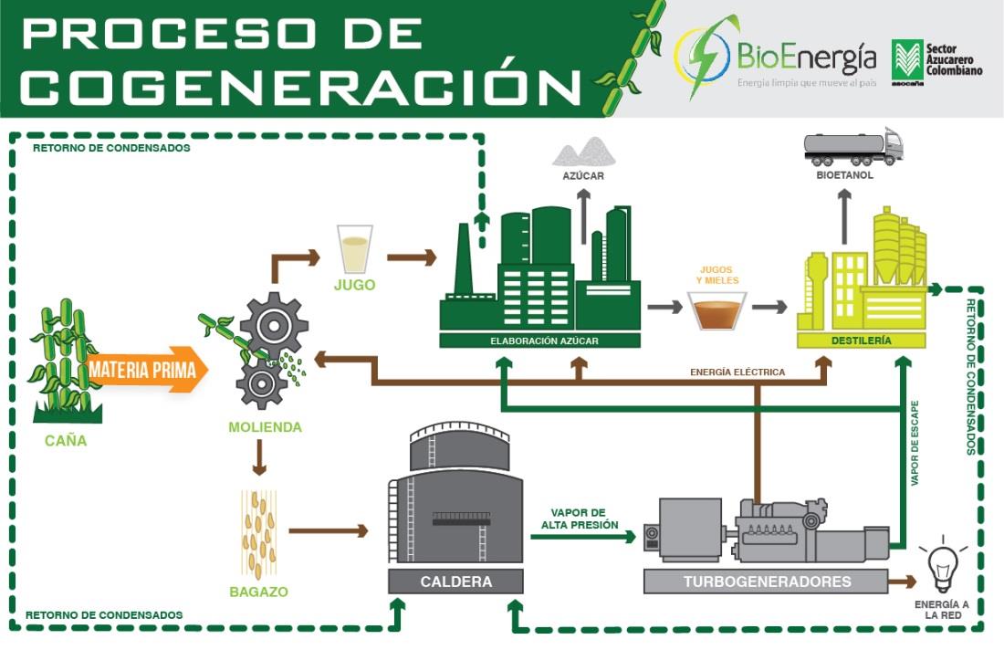 Junio de 2016 El Sector Azucarero Colombiano, más que azúcar, una fuente de energía renovable para el país Cogeneración Qué es la cogeneración?