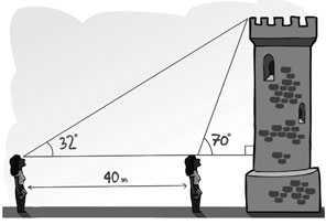 5 - Calcula el valor de los ángulos A y B si se sabe que b = 1,8 km; a = 3,5 km, C = 85. - Halla la distancia que existe entre las casas. elevación de 32.