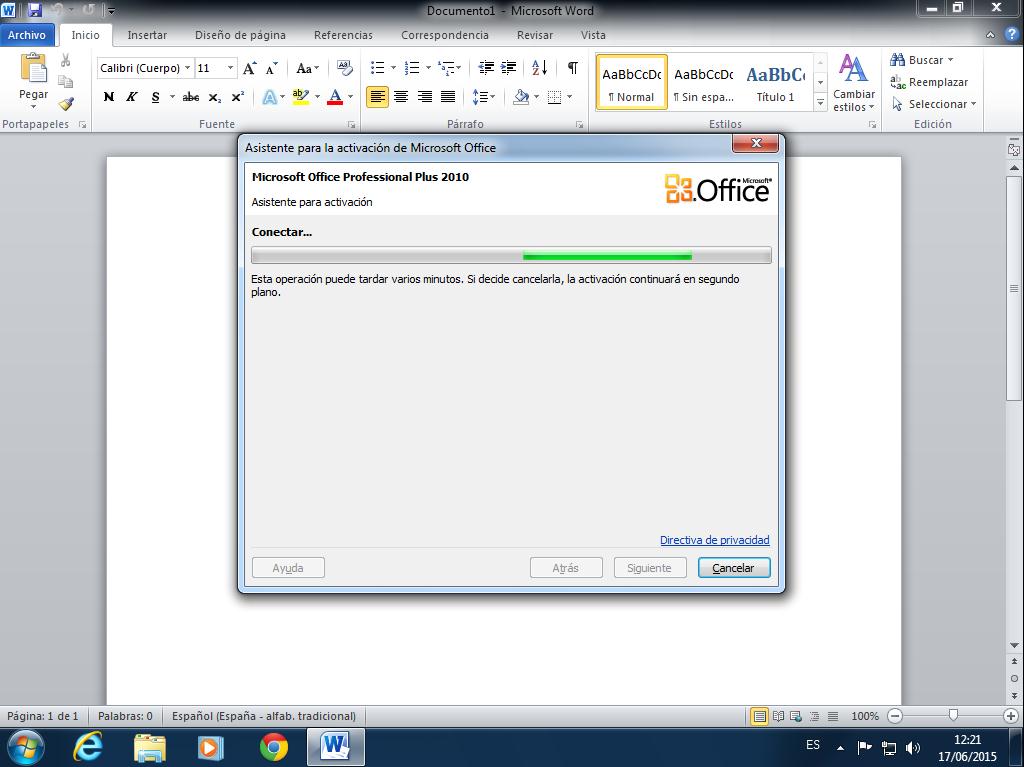 El producto de Office 2010 32 bits ya se encuentra