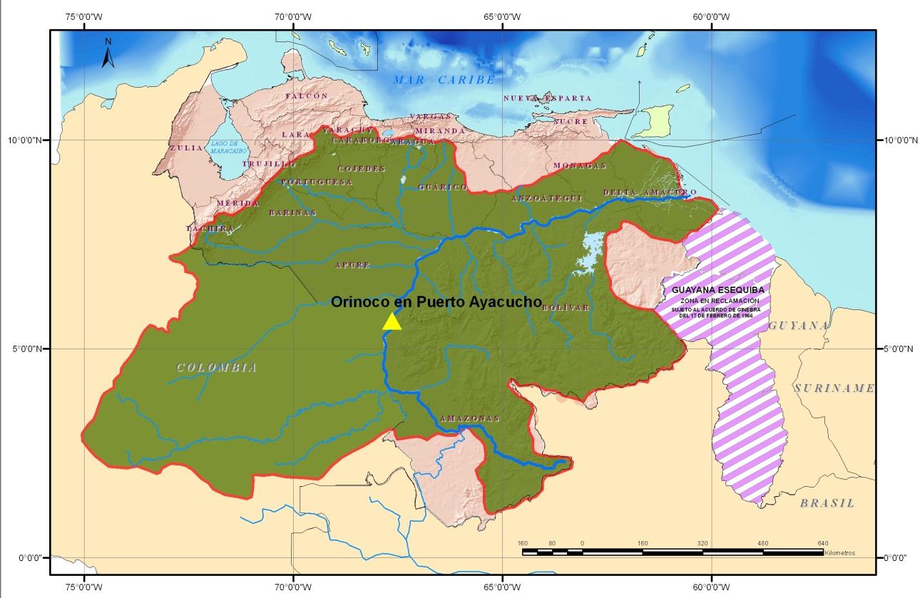 CARACTERÍSTICAS La estación río Orinoco en Puerto Ayacucho se encuentra ubicada en el estado Amazonas en la parte media de la cuenca del río Orinoco, y fue instalada en el