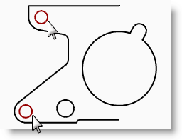 5 EDICIÓN DE GEOMETRÍA Rotar Utilice el comando Rotar para mover objetos en un movimiento circular alrededor de un punto base. Para que la rotación sea precisa, introduzca el número de grados a rotar.