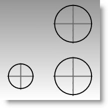 4 MODELAR CON PRECISIÓN Ejercicio 26 Utilizar referencias a objetos relacionadas con el círculo 1 Abra el modelo Vincular.3dm. 2 Realice el modelo que se muestra a continuación.