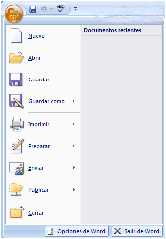 En Word2007 la pestaña Inicio se encuentra dividida en 5 secciones que contienen las operaciones correspondientes al Portapapeles, Fuente (tamaño de letra, tipo de letra, etc.