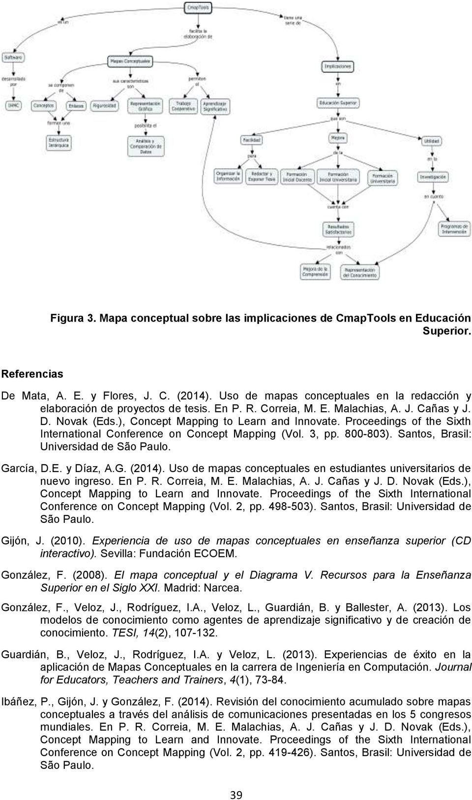 Proceedings of the Sixth International Conference on Concept Mapping (Vol. 3, pp. 800-803). Santos, Brasil: Universidad de São Paulo. García, D.E. y Díaz, A.G. (2014).