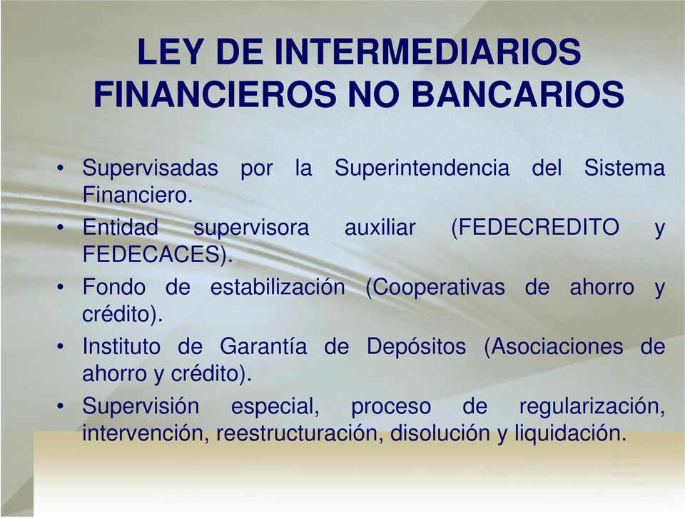 Fondo de estabilización (Cooperativas de ahorro y crédito).