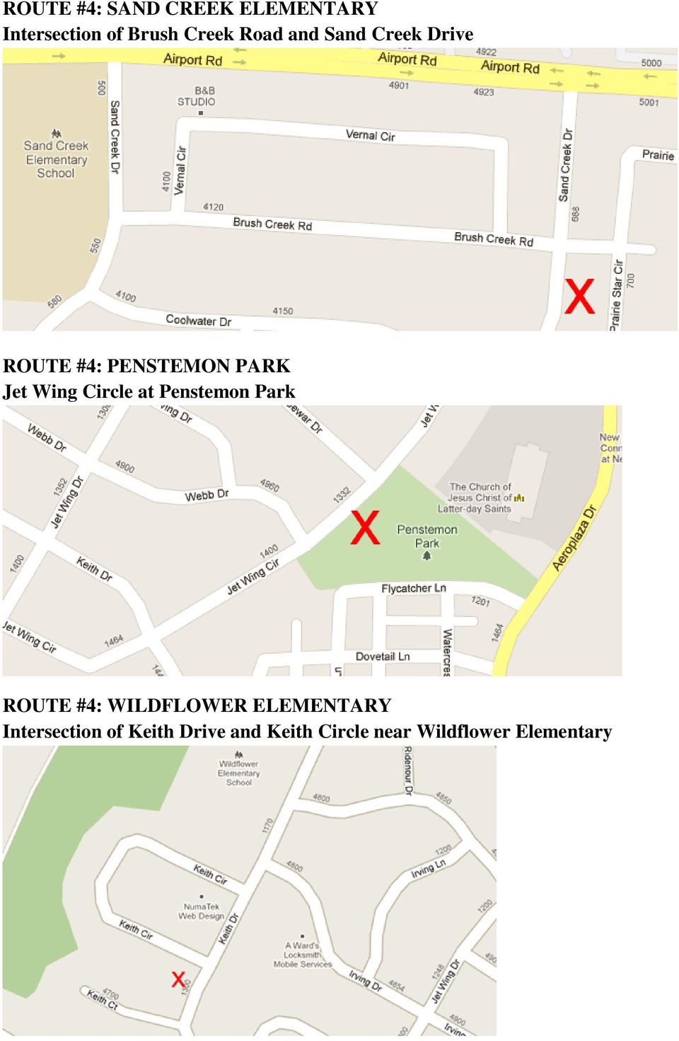 Circle at Penstemon Park ROUTE #4: WILDFLOWER ELEMENTARY