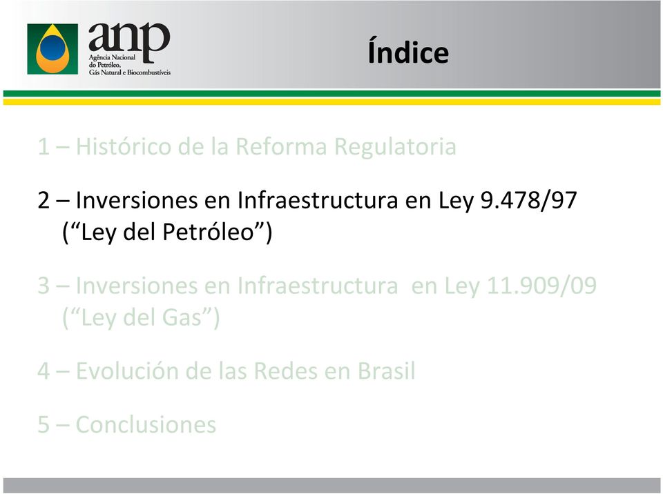 478/97 ( Ley del Petróleo ) 3 Inversiones en