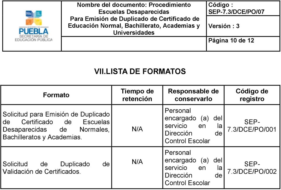 Duplicado de Certificado de Escuelas Desaparecidas de Normales, Bachilleratos y Academias.