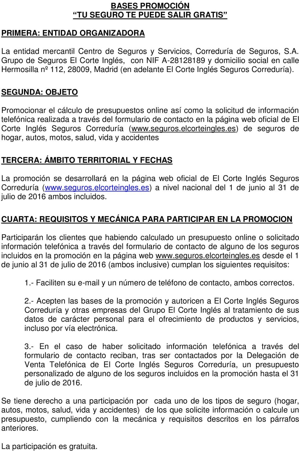 Seguros Correduría (www.seguros.elcorteingles.