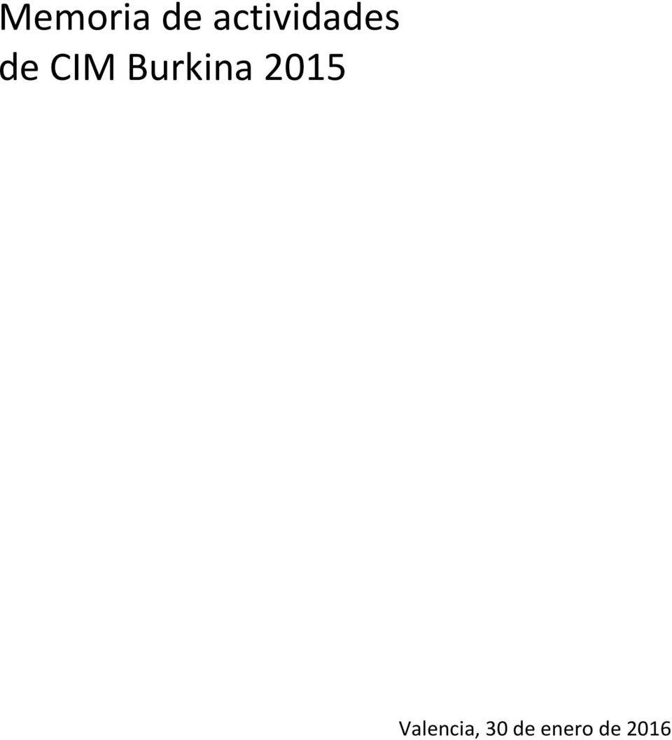 CIM Burkina 2015
