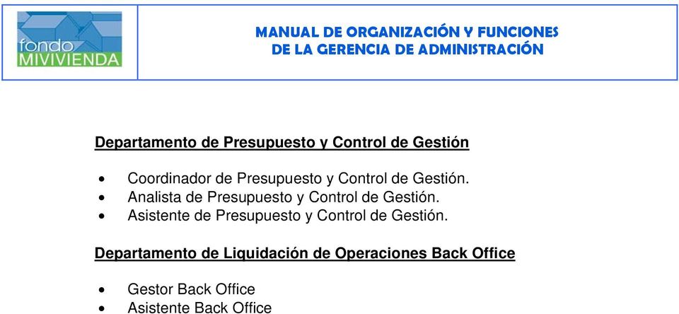 MANUAL DE ORGANIZACIÓN Y FUNCIONES GERENCIA DE ADMINISTRACIÓN - PDF  Descargar libre