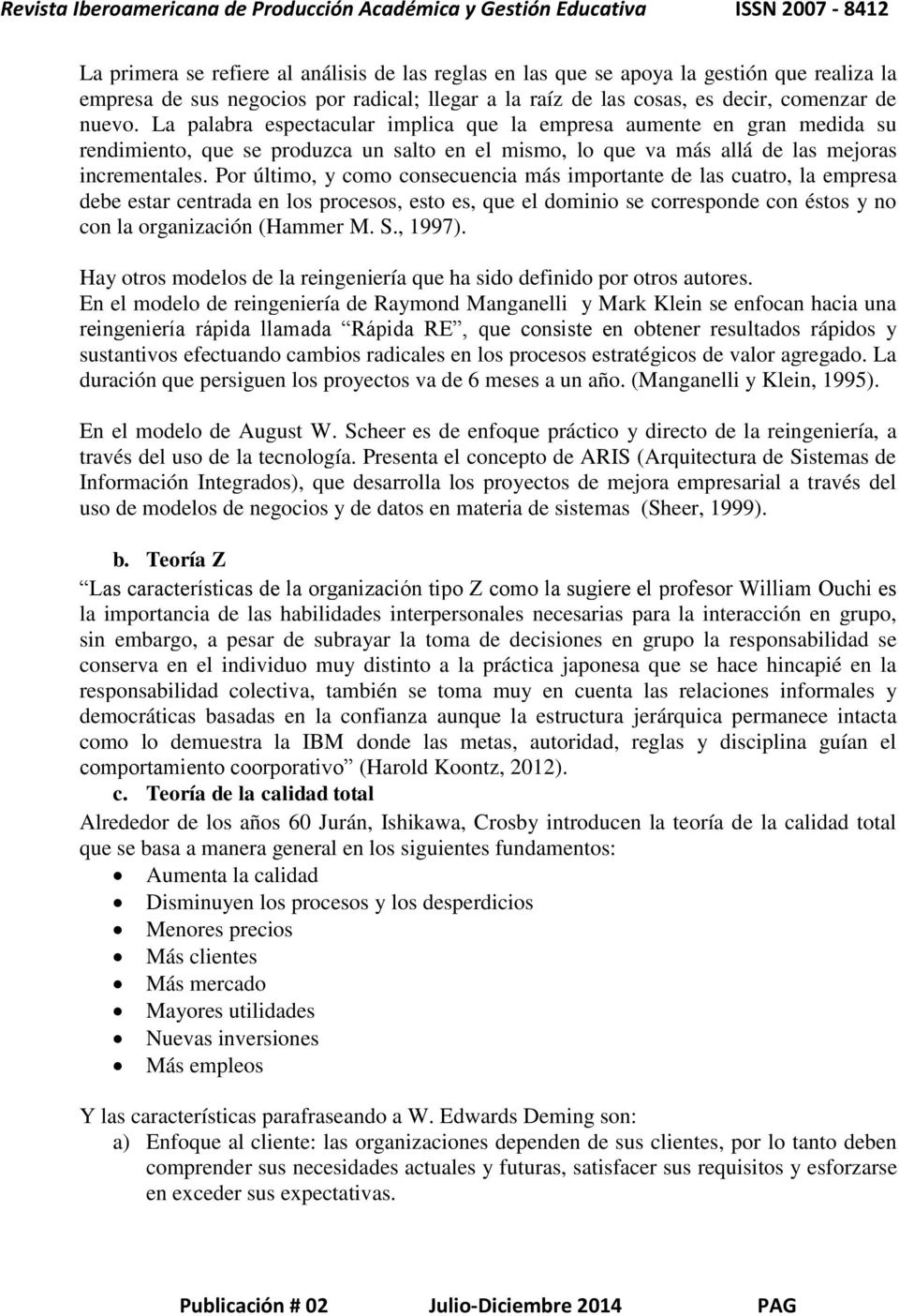 Características de teorías administrativas identificadas en empresas  mexicanas - PDF Descargar libre