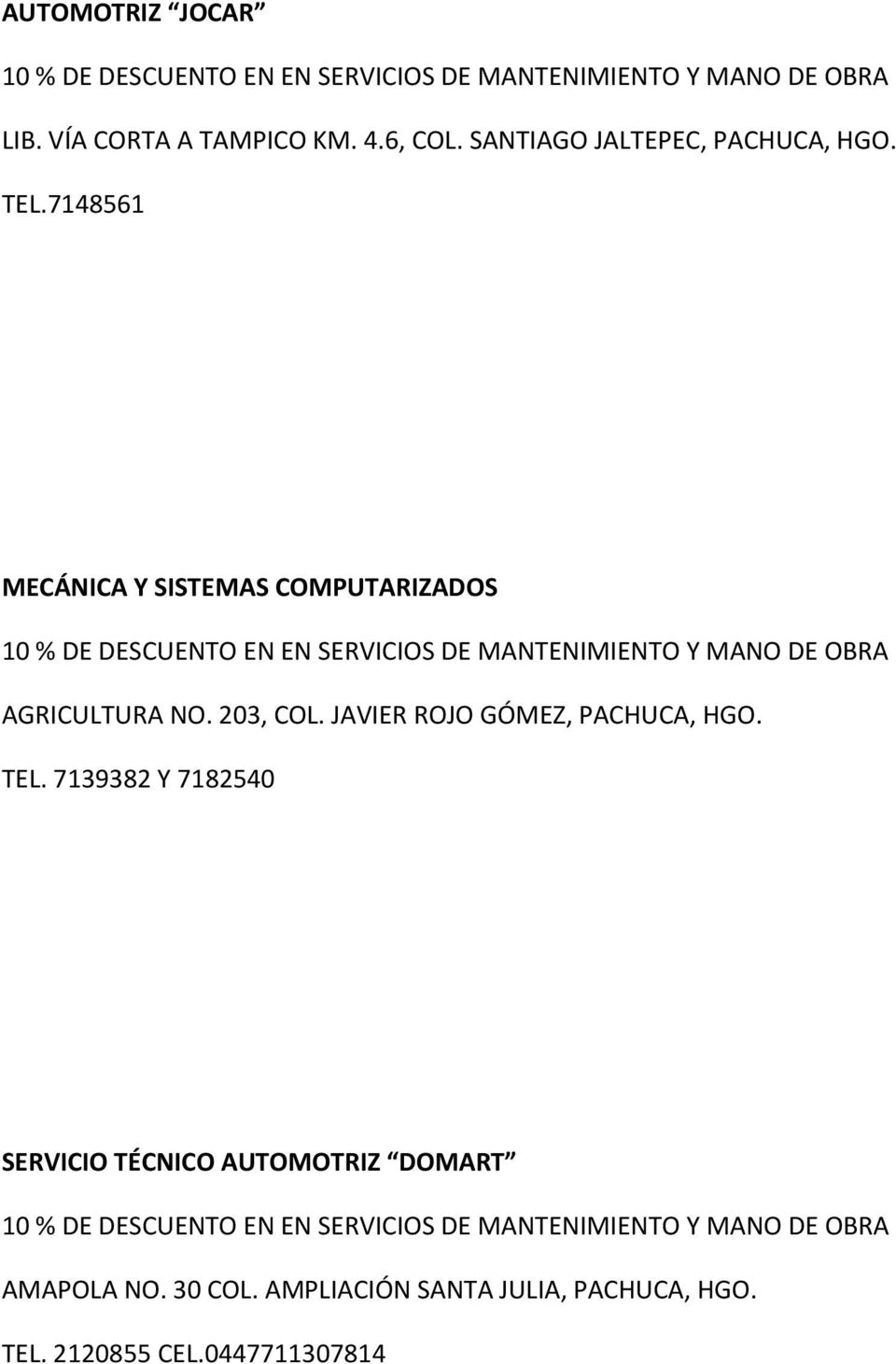 7148561 MECÁNICA Y SISTEMAS COMPUTARIZADOS AGRICULTURA NO. 203, COL.