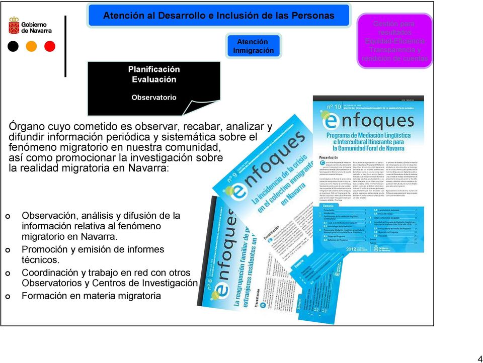 la realidad migratoria en Navarra: Observación, análisis y difusión de la información relativa al fenómeno migratorio en Navarra.