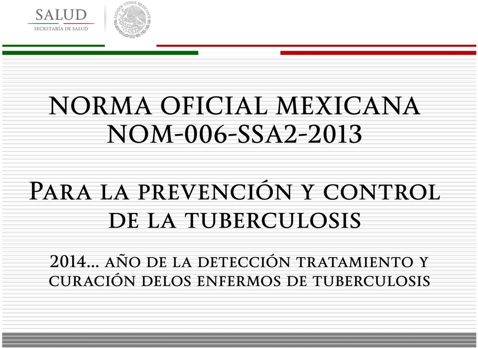 tuberculosis 2014 año de la detección