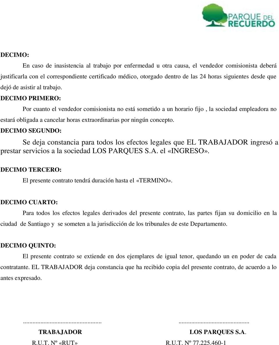CONTRATO DE TRABAJO PARA VENDEDORES - PDF Free Download