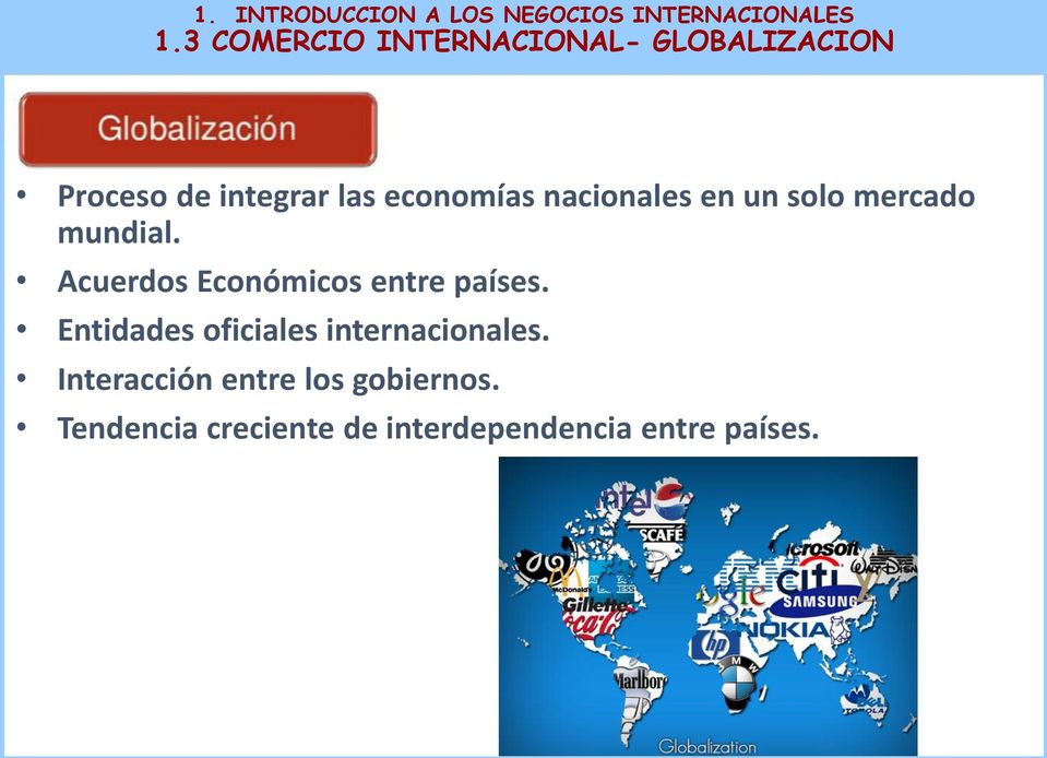 Acuerdos Económicos entre países.