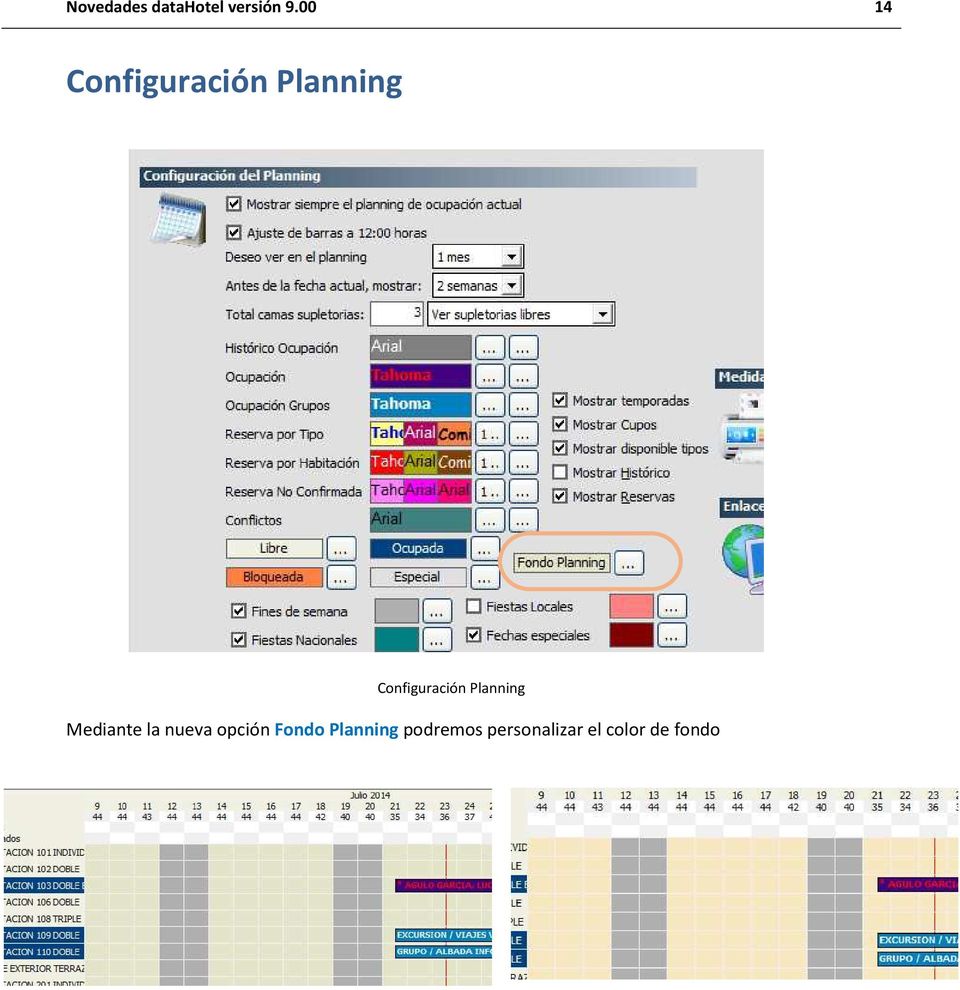 Configuración Planning Mediante la nueva