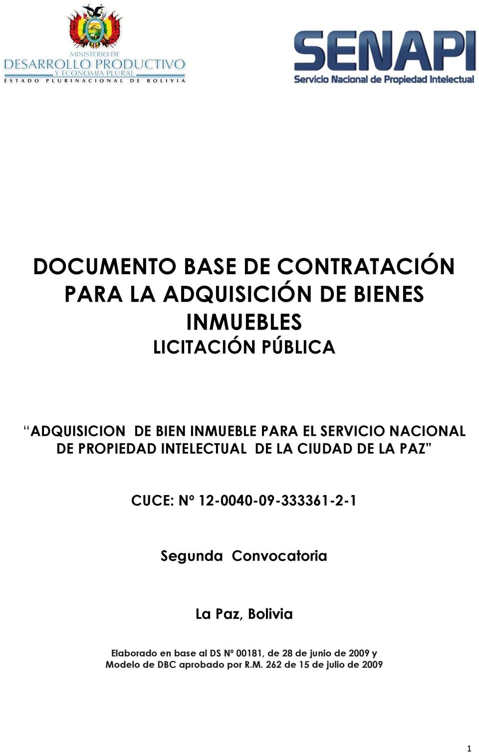DOCUMENTO BASE DE CONTRATACIÓN PARA LA ADQUISICIÓN DE BIENES INMUEBLES LICITACIÓN  PÚBLICA - PDF Free Download