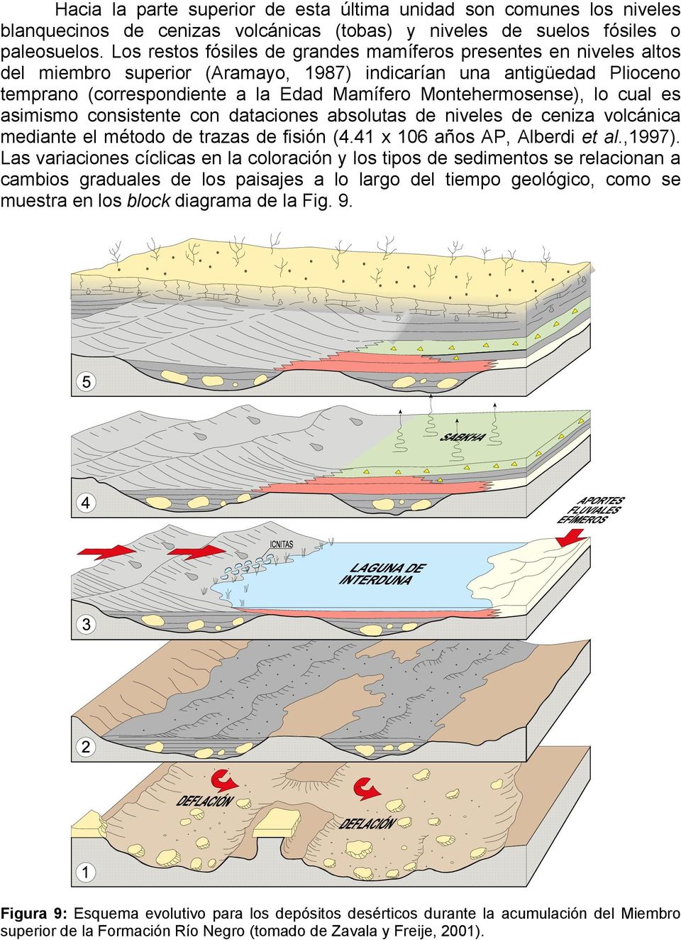 Montehermosense), lo cual es asimismo consistente con dataciones absolutas de niveles de ceniza volcánica mediante el método de trazas de fisión (4.41 x 106 años AP, Alberdi et al.,1997).