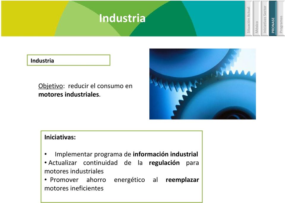 Iniciativas: Implementar programa de información industrial