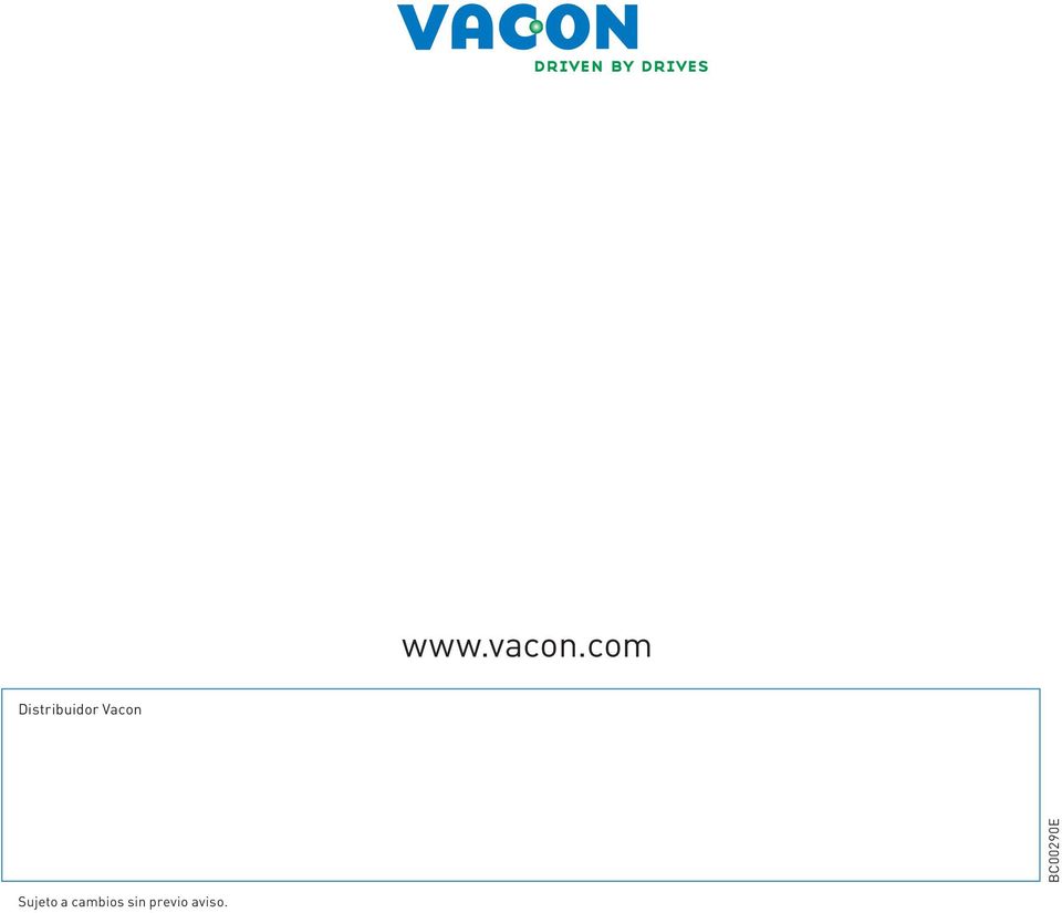 Vacon BC00290E