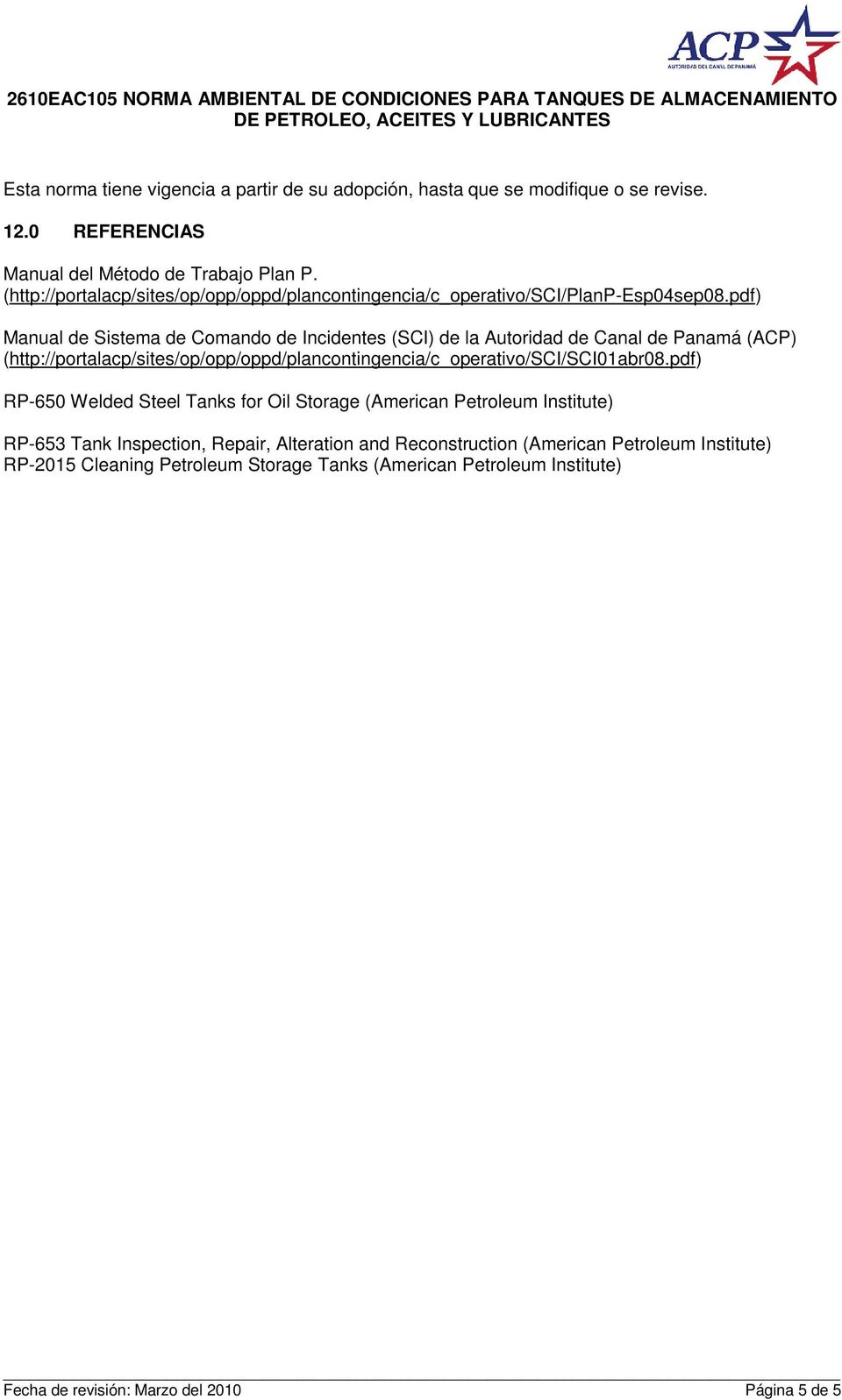 pdf) Manual de Sistema de Comando de Incidentes (SCI) de la Autoridad de Canal de Panamá (ACP)