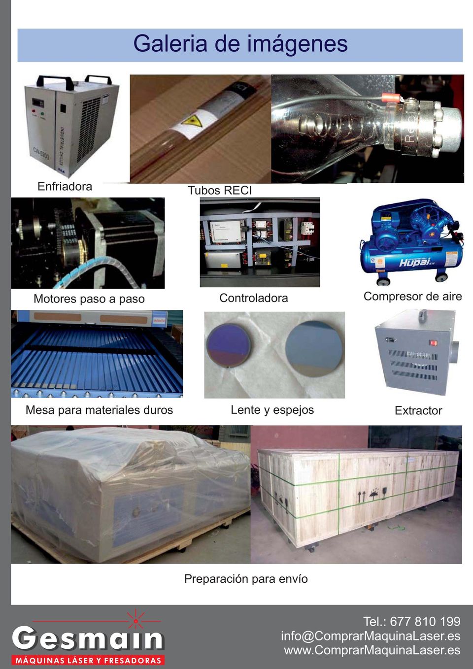 Compresor de aire Mesa para materiales