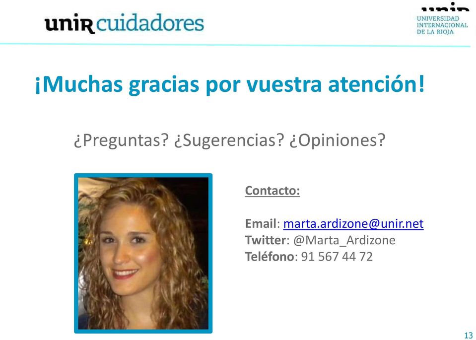 Oferta Académica Contacto: Email: marta.