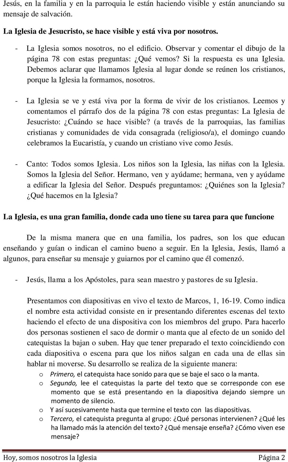 TEMA 25: HOY, NOSOTROS SOMOS LA IGLESIA - PDF Free Download